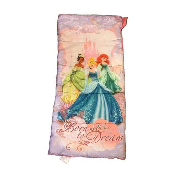 Disney Princess Sleeping Bag Exxel 56" Pink Camping Cinderella Dream Outdoors - Picture 1 of 5